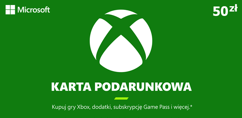 Karta podarunkowa Xbox 50 zł poster