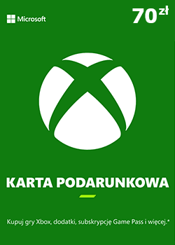 Karta podarunkowa Xbox 70 zł
